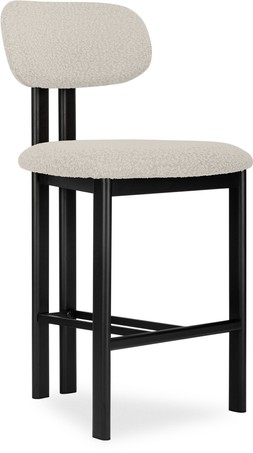 Arbor Kitchen Stool, Speckled Stone Sustainable Boucle