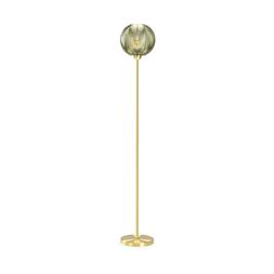 Calla Floor Lamp, Green & Brass