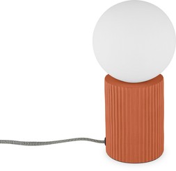 Allegra Ribbed Table Lamp, Terracotta