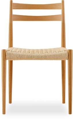 Caleb Wooden Dining Chair, Natural Weave & Oak