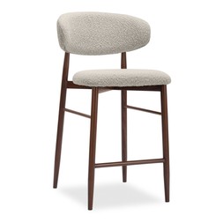Cult Furniture Halston Kitchen Stool, Speckled Stone Sustainable Boucle