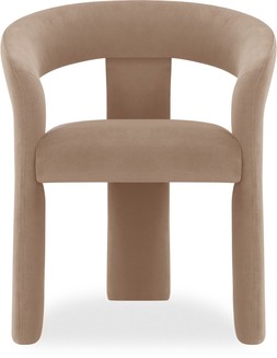 Bellamy Dining Chair, Taupe Sustainable Velvet