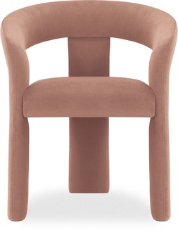 Bellamy Dining Chair, Blush Pink Sustainable Velvet