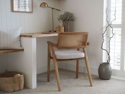 Lambert Carver Dining Chair, Natural & Oak