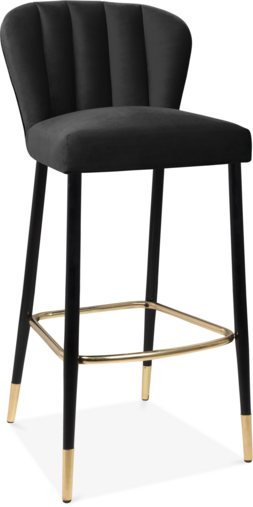 Tribeca Bar Stool, Black Velvet