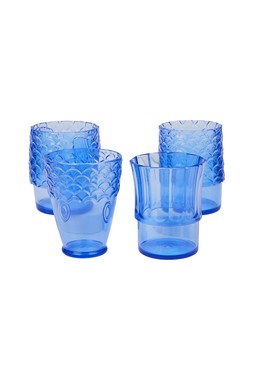 Homesense - BLUE GLASSES Individual &pound;12.99