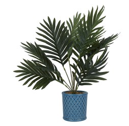 Homesense-blue pot with fake plant &pound;9.99 (RRP &pound;XX)