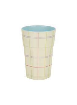 Homesense - yellow & stripes cup &pound;3.49 (RRP &pound;9.49)