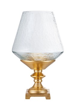 Outdoor Dining - Gold Base Glass Candle Holder &pound;39.99
