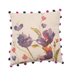 Purple Floral Cushion
