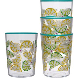 4 Pack Lemon Print Tumblers 7.99