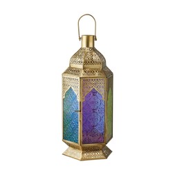 6. Homesense - Gold stained-glass lantern - £9.99