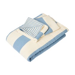 9. Homesense - White and blue striped bedding set - £59.99