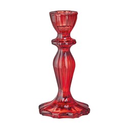 Alt Optimism Red Glass Candlestick Holder £4.99