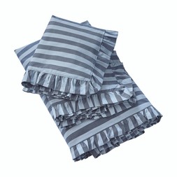 BEDROOM King Size Blue Sripes Duvet Set £39.99