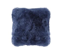 blue fur cushion &pound;29.99