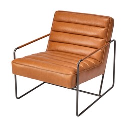 Bold Boho Brown Leather Armchair £349.99