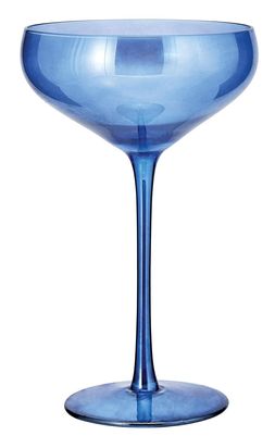 colour drenching blue champagne coupe glass RRP &pound;3.99
