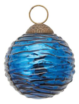 colour drenching teal antique glass bauble