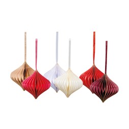 Crackers 6 Paper Teardrop Baubles 4.99