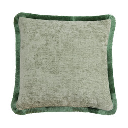 Double Drench Green Cushion With Fringe £16.99, €24.99