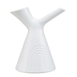 earth white ceramic antler ornament