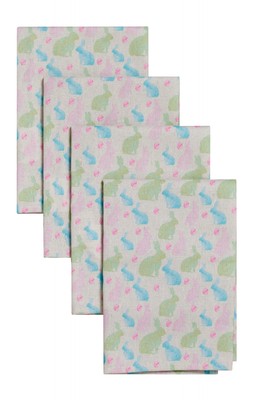 Easter set of 4 napkins bunnies print &pound;7.99 HO