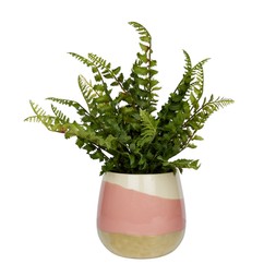Fake Plant in Pink & Gold Pot &pound;14.99