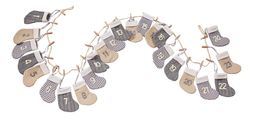 foliage & woodland grey peg hanging stockings