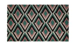 geometrical pink & green mat