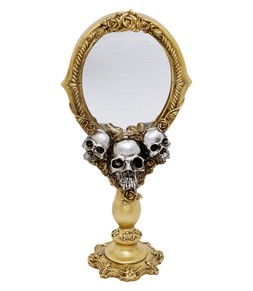Gold And Silver Skull Mirror &pound;12.99