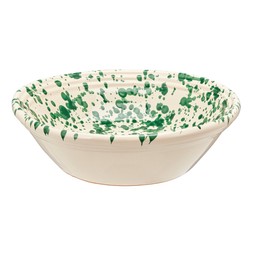 Homesense Colour Drench white and green spot bowl &pound;7.99