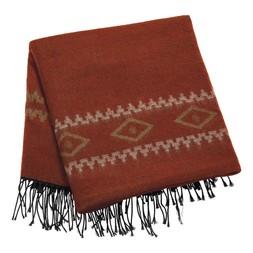 Homesense Convivial burnt orange wool blanket &pound;14.99