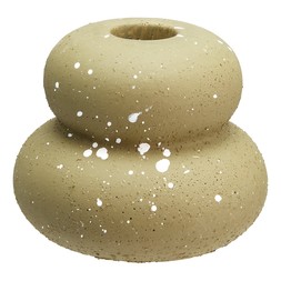 Homesense Gifting small concrete green with white spot candle holder &pound;5.99