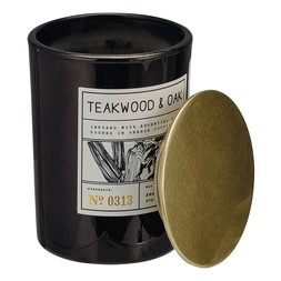 Homesense Halloween teak wood candle &pound;7.99