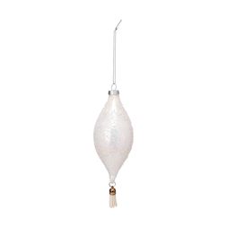 Homesense - Set of 4 White Textured Teardrop Decorations, &pound;6.99
