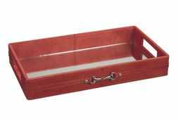 mirror leather tray