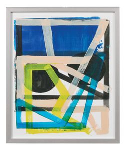 neon abstract arwork silver frame RRP &pound;34.99