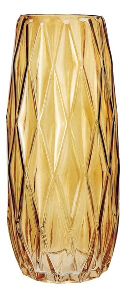 opulent & cosy tall amber glass vase &pound;10.99