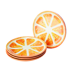 PARTY Set Of 4 Orange Side Plates £5.99