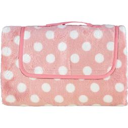 Pink And White Polka Dot Picnic Blanket &pound;7.99