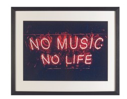 Sensory Cyberpunk NO MUSIC NOLIFE framed print RRP 24.99