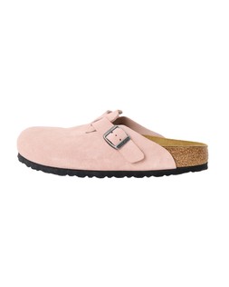 Birkenstock Boston Pink Suede Clogs