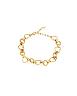 Romy Gold Tone Waterproof Heart Chunky Bracelet