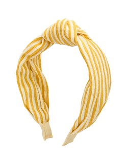 Ethel Yellow Stripe Knot Headband
