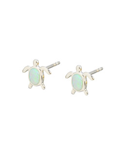 Terry Turtle Silver Plated Opalite Stud Earrings £28 €36.5