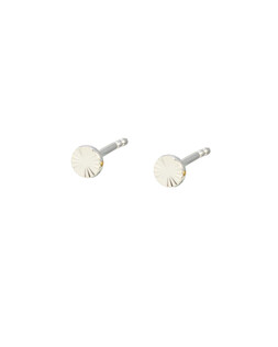 Fran Machine Etched Disc Silver Plated Stud Earrings £16 €21
