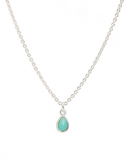 Auden Amazonite Drop Silver Plated Pendant Necklace £36 €47