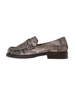 Esska Katherine Gunmetal Metallic Loafer £145