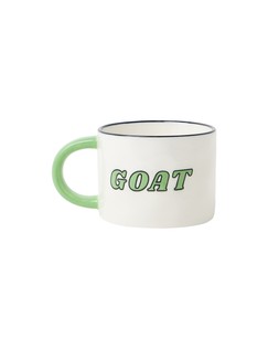 Green Speckled Goat Ceramic Mug